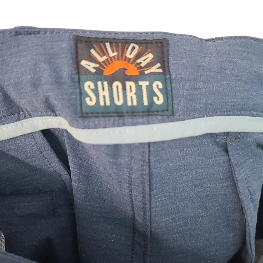 Faherty All Day Shorts Heathered BLue Men's Size 33 MBC0103